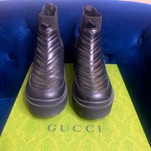 Gucci Women's Frances Leather Boots SIZE 37
